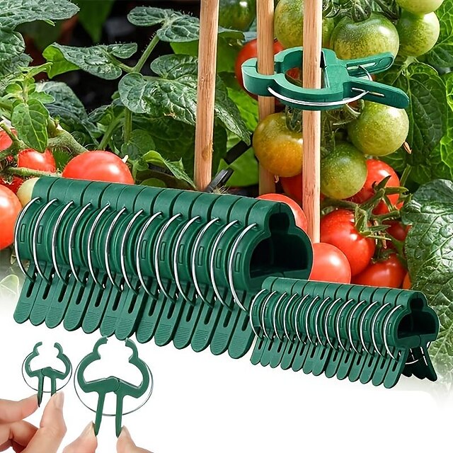  Grafting Clips Sets,Including 20PCS S clips, 20PCS L clips, 20 Vine Climbing Plant Ties,Greenhouse Clamp, Stand Plastic Plant Clip, Fastener Bracket, Plant Grafting, Plant Support Structures