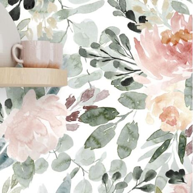  Floral Traditional Chinese Painting Cycle Color Home Decoration Vintage Modern Wall Covering, PVC / Vinyl Material Self adhesive Wallpaper Wall Cloth, Room Wallcovering