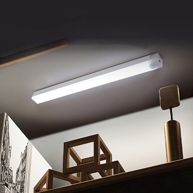  led éjszakai lámpa pir mozgásérzékelő usb újratölthető 10/20/30/50cm szekrény konyha szekrény folyosó lépcső lámpák vezeték nélküli éjszakai lámpa