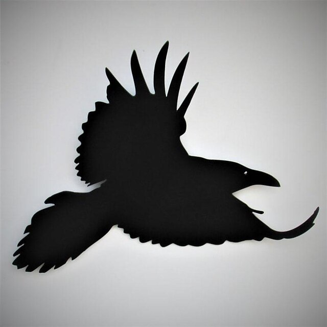  1pc Crow Metal Sign Metal Wall Art Outdoor Decor Rust Proof Wall Sculpture Ideal For Garden, Home, Farmhouse, Patio And Bedroom