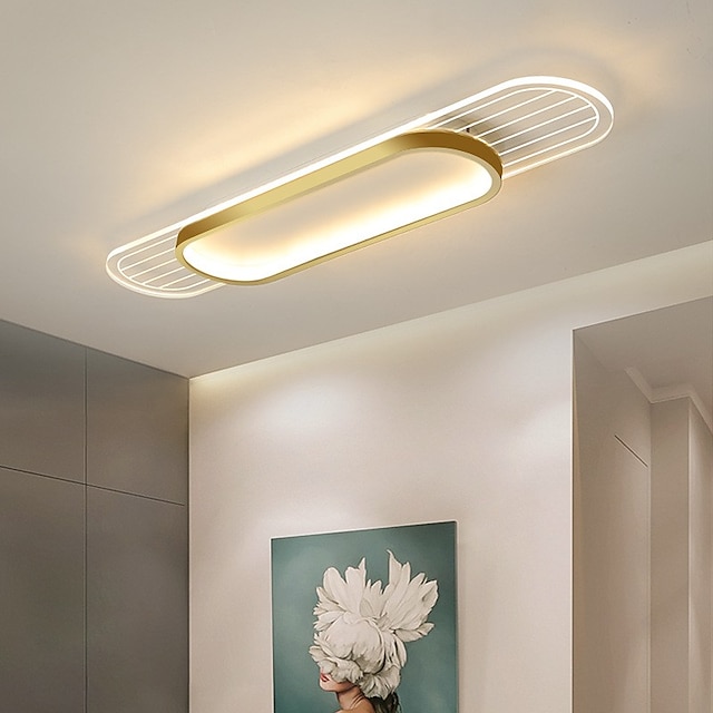  LED Strip Lamp Aluminum Alloy Flush Mount Ceiling Light 25cm Ceiling Lamp for Living Room Corridor Aisle