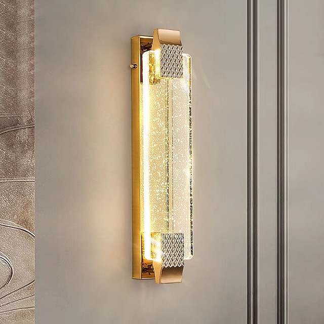  Applique Da Interno In Cristallo Con Led Stile Nordico Soggiorno Negozi Caffè Acciaio Applique Bianco Caldo 110-240v