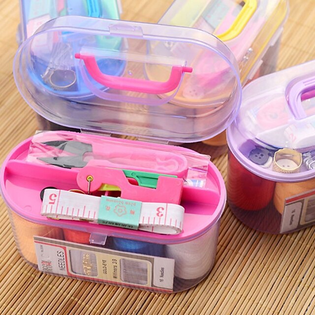 1set Large Sewing Box Set Household Portable 10 Piece Set Mini Tool 