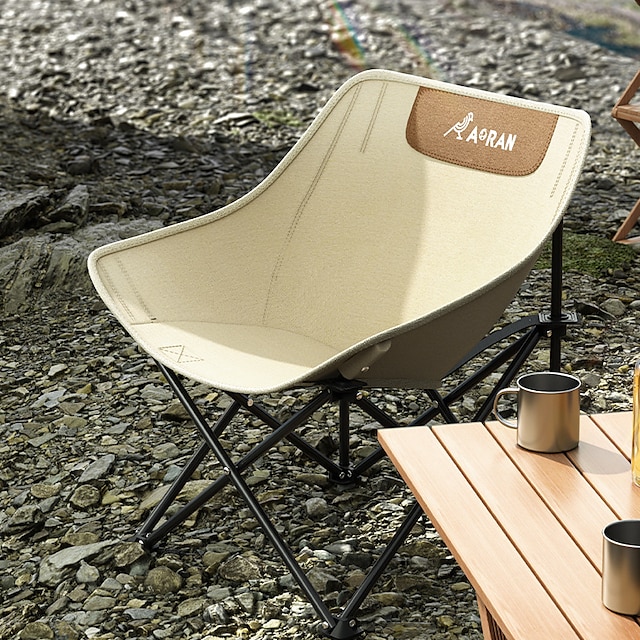  Folding Chair Beach Chair Camping Chair Fishing Chair Portable Breathable Foldable Durable Aluminum Alloy Oxford for 1 person Beach Traveling Black Dark Navy Green Khaki