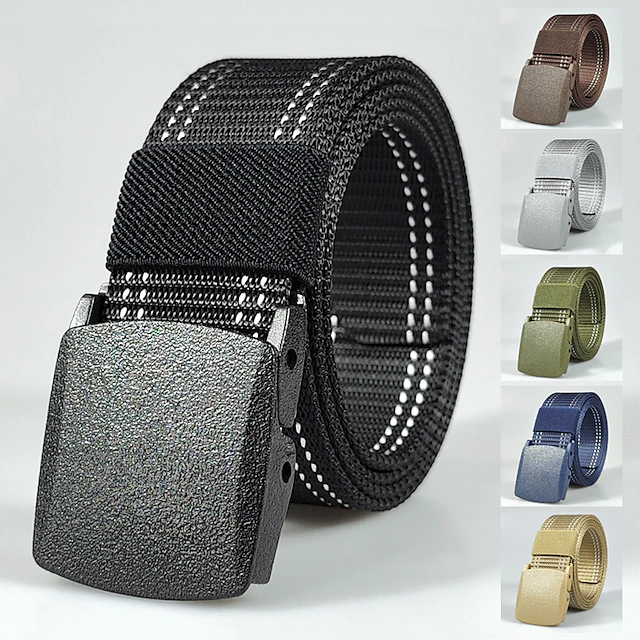 Men's Belt Tactical Belt Nylon Web Work Belt Black Yellow Knitted Fabric Military Army Linear Daily Wear Going out Weekend 8