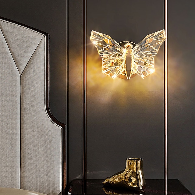  led nástěnná svítidla jedinečný motýlí design moderní vnitřní akrylová nástěnná svítidla nástěnná svítidla teplá bílá 3000k nástěnná svítidla do ložnice