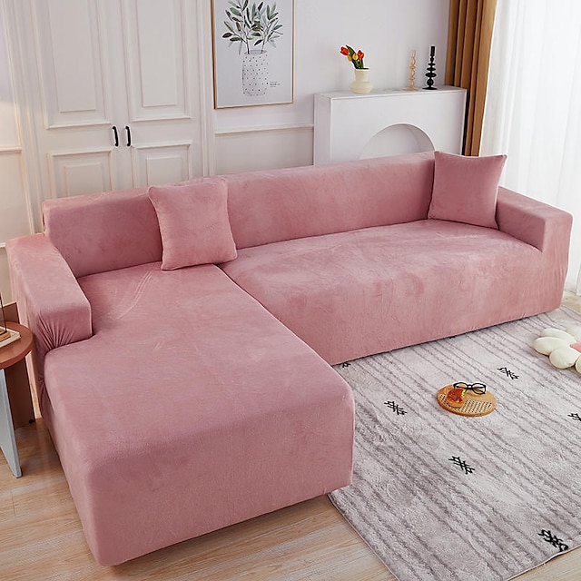 Stretch Sofa Cover Thick Velvet Sofa Covers Sectional Couch Cover L Shaped Sofa Case Armchair