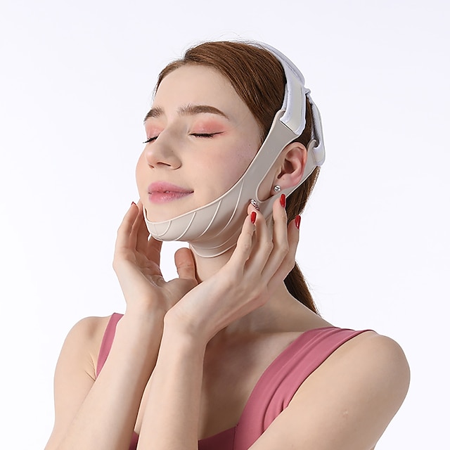  Bandage en forme de v en silicone lifting du visage jusqu'à la ceinture de masque amincissant anti-rides réduire la double bande de menton v face menton sangle de joue