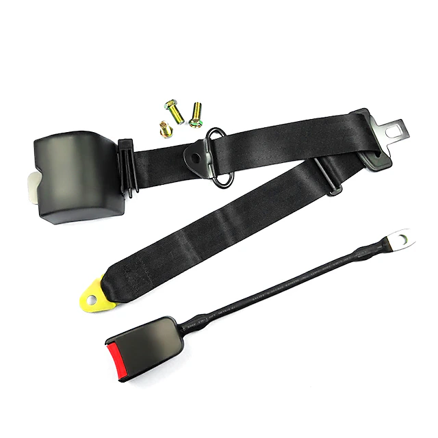 3-Point Adjustable Automatic Seat Belt with Cam Lock, Universal Safety Buckle Clip Retainer for Passenger Protection 9