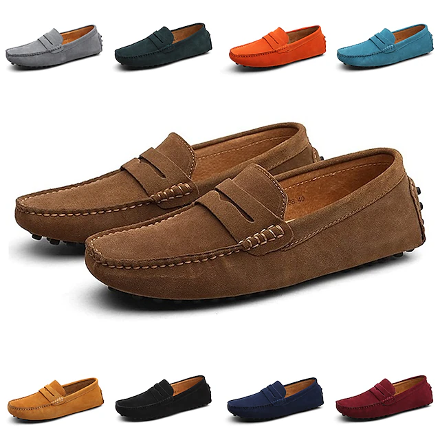 Men's Faux Suede Loafers, Casual Slip-On Driving Shoes with Non-Slip Sole - Perfect for Everyday Wear 14