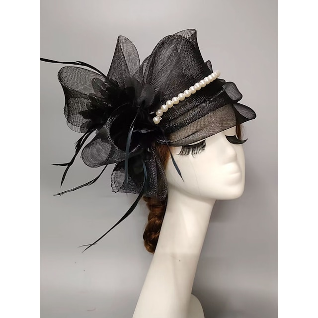  fascinators kentucky derby καπέλο καπέλα κεφαλής φτερά δίχτυ πέπλο καπέλο γάμου γυναικεία ημέρα κοκτέιλ βασιλικό astcot με πουπουλένιο καπάκι κεφαλή κεφαλής