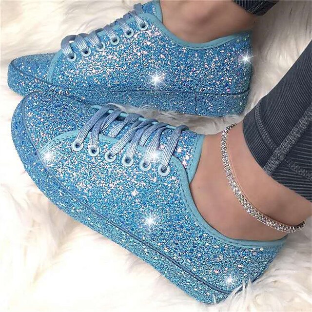 Women's Sneakers Bling Fantasy Sparkling Shoes Outdoor Daily Glitter PU ...