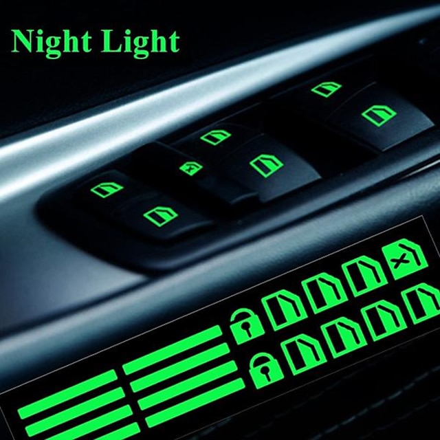  starfire autodeur raam lift raam knop sticker auto sticker lichtgevende auto styling
