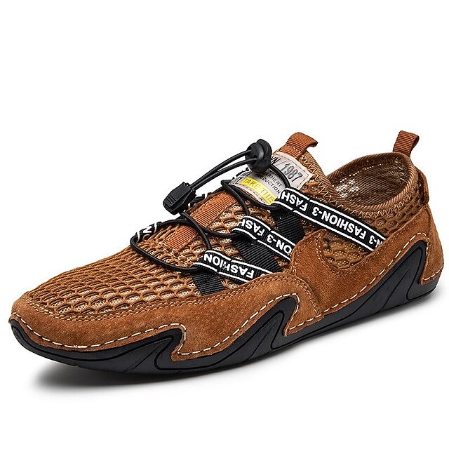 Men's Sneakers Comfort Shoes Outdoor Daily Walking Shoes Leather Mesh