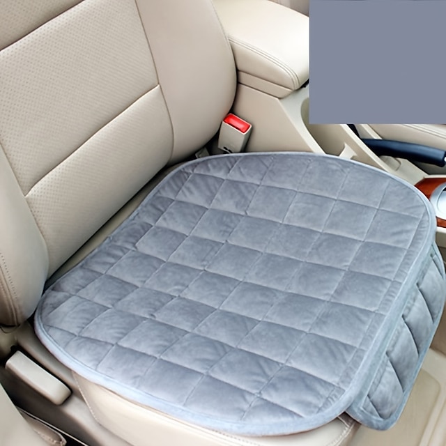 Plush Plaid Thicken Warm Car Seat Cushion Pad Car Seat Protector Car