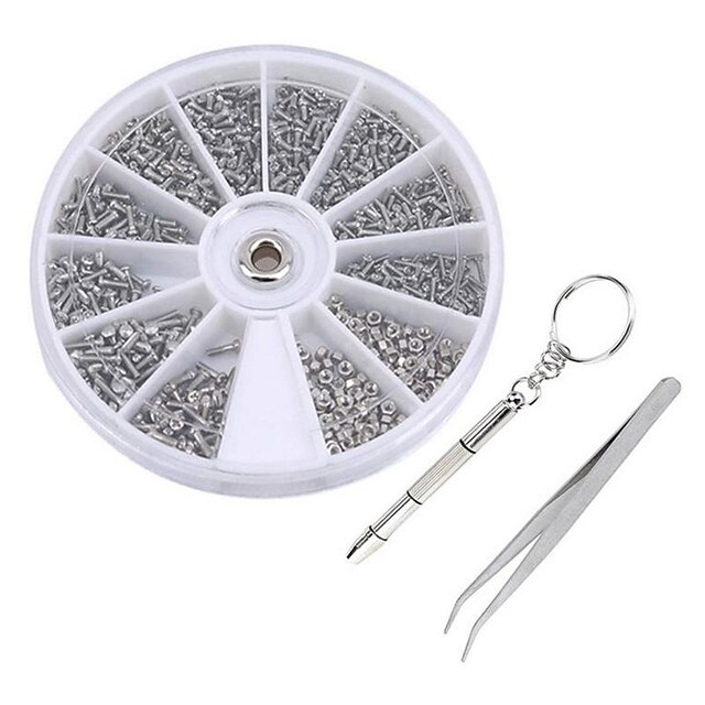 Small Screws Assortment Kit, 1000pcs Miniature and Screws with