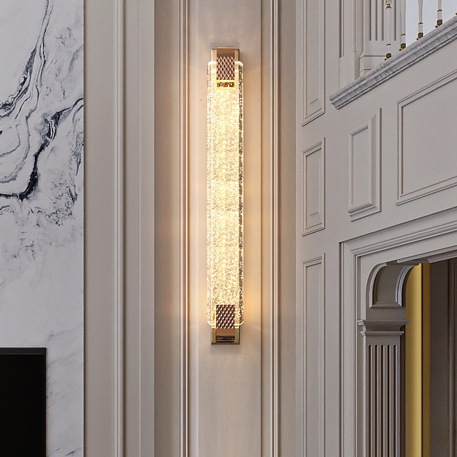  krystal indendørs væglamper led nordisk stil stue butikker cafeer stål varm hvid væglampe 110-240v