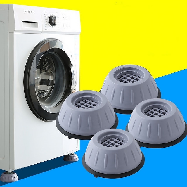  4 x Anti-Vibrations-Füße, Gummimatte, Slipstop, leiser Universal-Waschmaschinen-Kühlschrank-Stützdämpfer