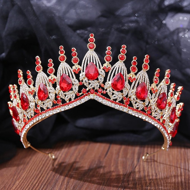  färg tiara och krona för kvinnor kristall drottning kronor strass prinsessa tiaror för flicka brud bröllop håraccessoarer för brudfödelsedagsfest bal halloween cos-play kostym jul