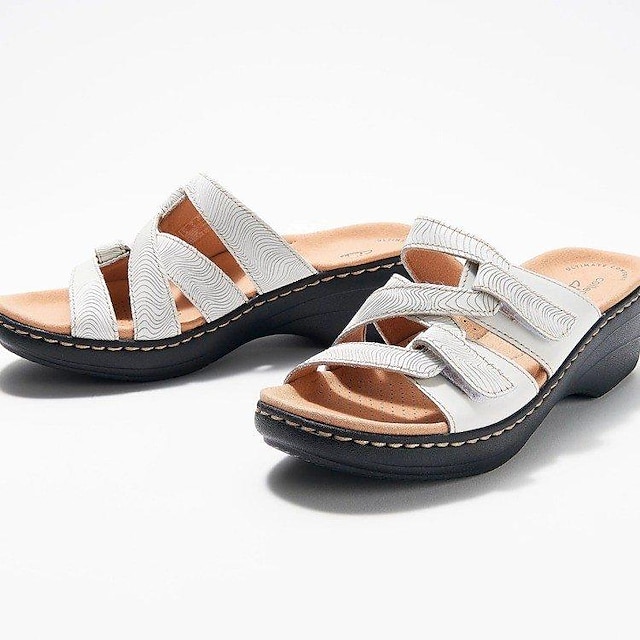  Pentru femei Sandale Papuci Mărime Plus Size Papuci de exterior În aer liber Plajă Mers Culoare solidă Vară Toc Platformă Vârf deschis Casual minimalism Satin Imitație Piele Loafer Negru Alb Maro