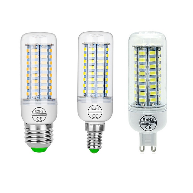  E27 lampe à led e14/g9 led ampoule smd5730 220v ampoule de maïs lustre bougie lumière led pour la décoration de la maison