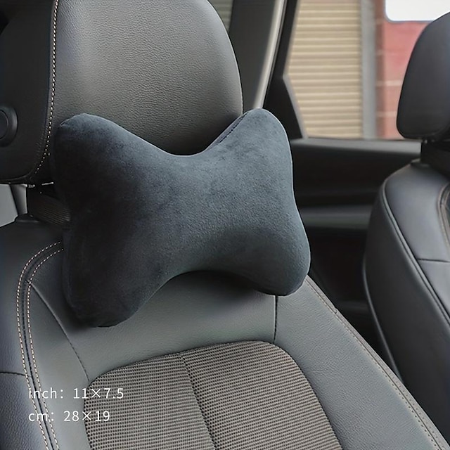  travesseiro de pescoço de carro preto para dirigir travesseiro de encosto de cabeça de carro de espuma de memória