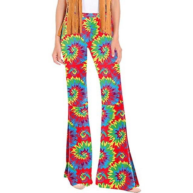 Retro Vintage Boho 1970s Disco Trousers Bell Bottom Pants Wide Leg ...