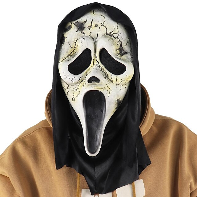  Ghostface Mask Devil Ghost Cosplay Costumes Latex Horror Masks Ghost Face Scream 6 Helmet Creepy Halloween Party Masquerade Props