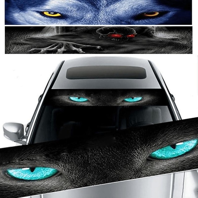  Starfire 3d przezroczyste naklejki na przednią szybę samochodu przednia i tylna przekładnia dekoracyjne naklejki osłona przeciwsłoneczna zmodyfikowane naklejki samochodowe z przednim kołem zębatym