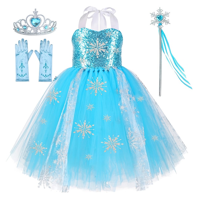  Frozen Princesa Elsa Vestidos Vestido da menina de flor vestidos de tule Para Meninas Cosplay filme Fantasias Frozen saia branca congelada PT318-Saia Frozen Dia da Criança Baile de Máscaras Casamento