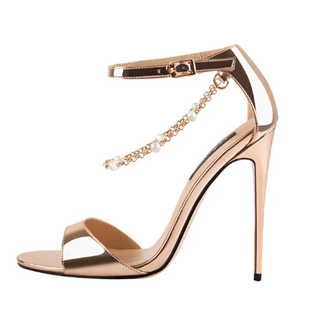 Women's Heels Lace Up Sandals Strappy Sandals Stilettos Daily Club ...