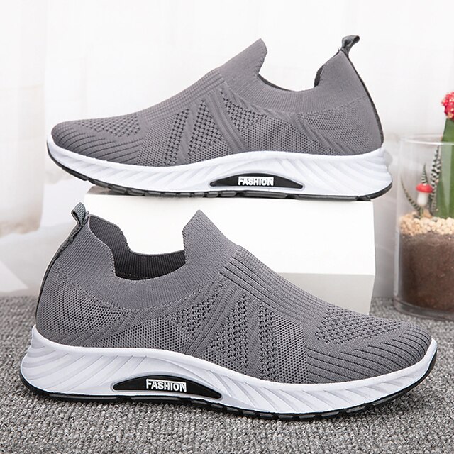 Men's Sneakers Slip On Running Shoes Nonslip Cushioning Breathable