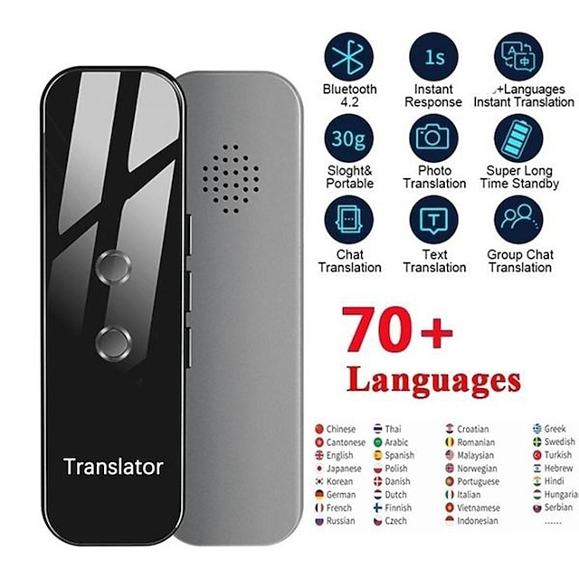  Newest Smart Voice Translator Device Electronic Portable 3 In 1 Voice / Text / Photographic Bluetooth Language Translator