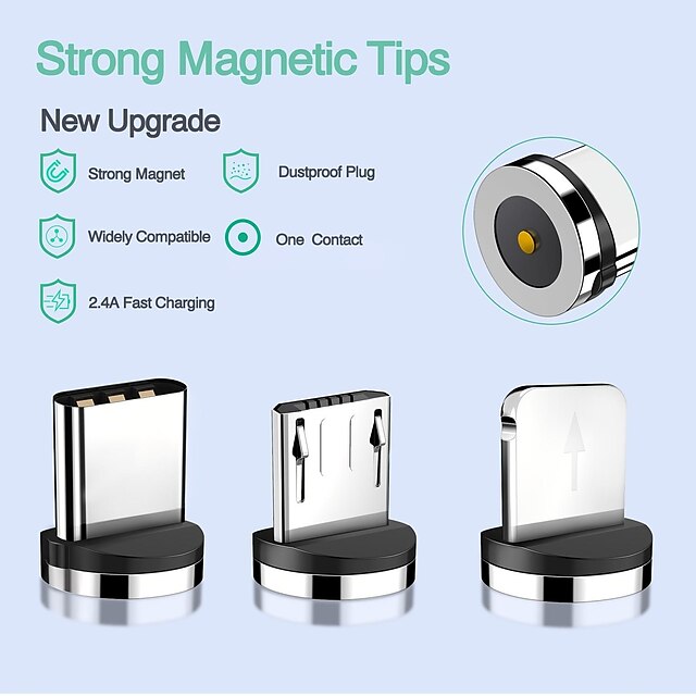 5Pcs Magnetic Plug Connector Universal For Round One Ponit Magnetic ...