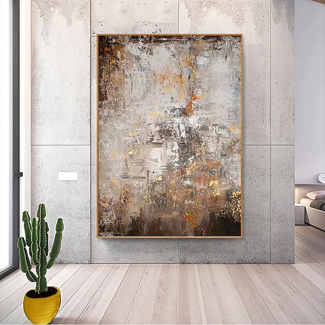  Handpainted Large Textured Oil Painting Modern Abstract Wall Art Picture Vertical Living Room Porch Entrance Decor