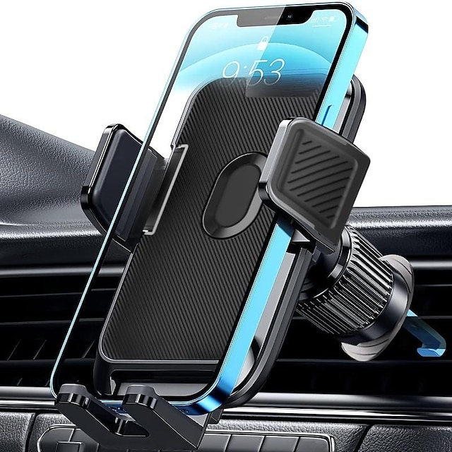  StarFire Mobile Phone Holder For Car Air Outlet 360 Degree Rotation StablePhone Mount Compatible For Android/IOS Suitable For 4-7 Inches Smart Phone Black