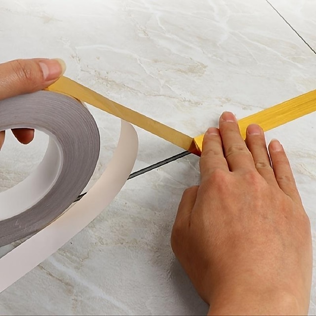  zlatá tapeta okraj 1 role ozdobná páska se zlatým akcentem, voděodolná, odolná proti opotřebení, dekorace dlaždic, podlahy a stěny 1cmx5000cm