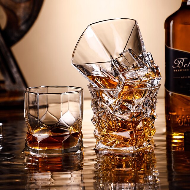  Crystal Glass Creative Whiskey Cocktail Cup Set Foreign Wine Cup Classic Cup Tumbler Cup Bar Beer