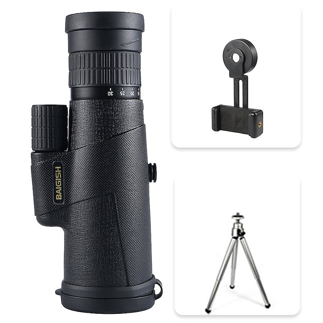  Eyeskey 10-30 X 42 mm Monocolo Zoom disponibile Telecamera Visione notturna ridotta Rivestimento multi-resistente 78.6-40.1 m Multi-rivestimento totale BaK4 Escursionismo Attività all'aperto Caccia e