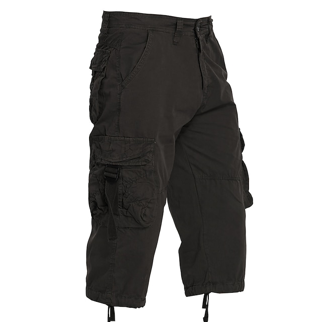  Herre Lyserøde shorts Taktiske shorts Shorts med lommer Capri bukser Snørelukning Klap lomme Vanlig Komfort Åndbart udendørs Daglig I-byen-tøj Mode Gade Sort Lyserød