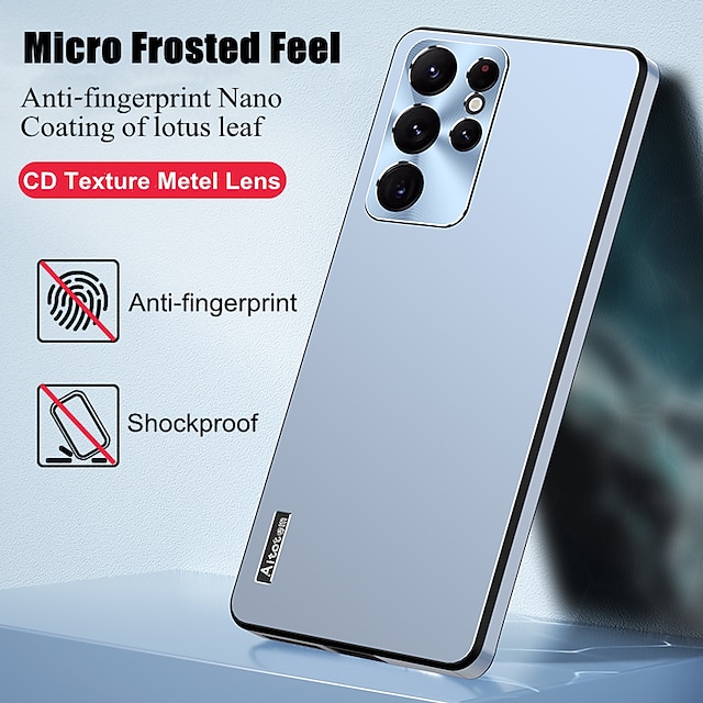  Phone Case For Samsung Galaxy S23 S22 S21 Plus Ultra Back Cover Frosted Full Body Protective Dustproof Solid Color TPU PC Metal