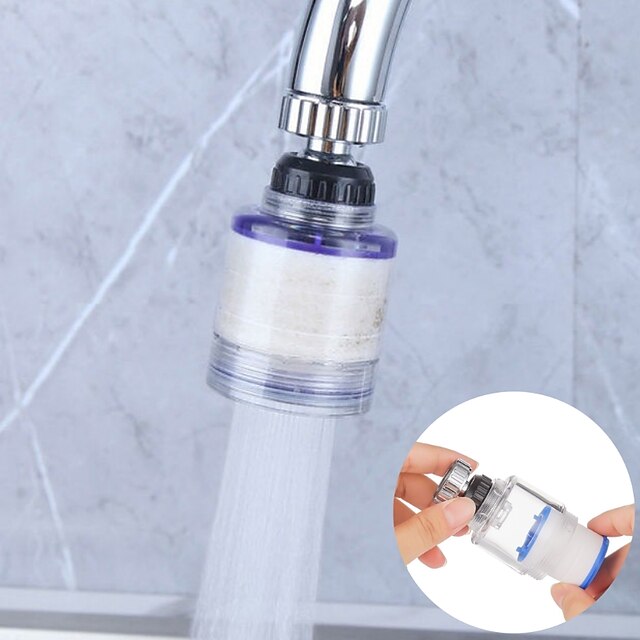 Faucet Water Filter for Bathroom Kitchen Sink, ABS Purifier Sprayer Shower Head Filter for Face Skin Wash, 5pcs Filter Element PP Cotton, Hard Water Filtration Remove Chlorine Fluoride Heavy Metals 14