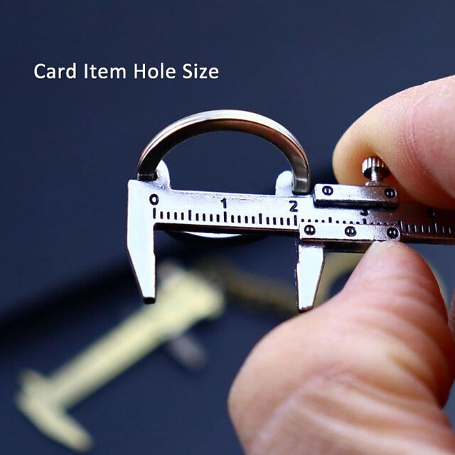 1pc Portable Mini Caliper Tools Key Ring Alloy Vernier Caliper Key