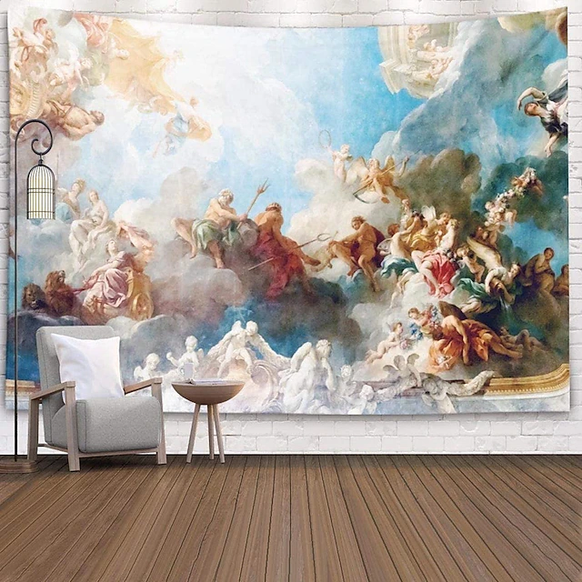 Art Painting Wall Tapestry Baroque Art Decor Blanket Curtain Hanging Home Bedroom Living Room Decoration 23
