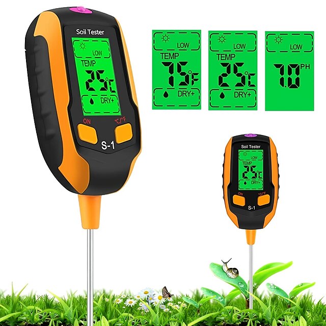 Soil Temperature Thermometer, 1pc Soil Moisture Meter, Soil Test Meter ...