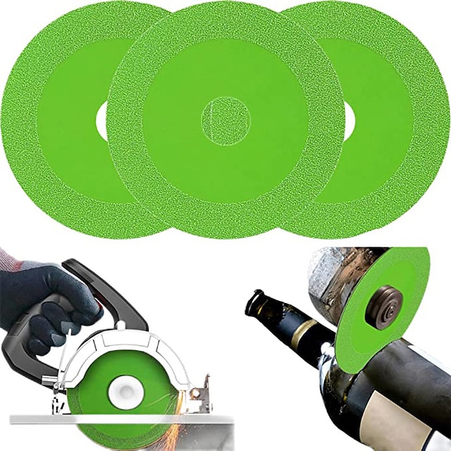  Saw Blade Tool Glass Cutting Disc Diamond High-temperature Resistant Accessories Green Angle Grinder Grinding Wheel