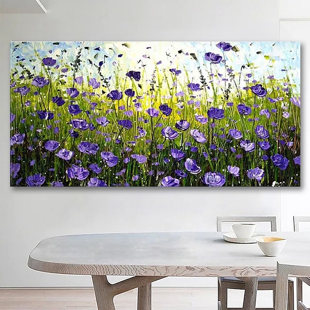  Obraz olejny ręcznie malowany abstrakcyjny krajobraz kwiatowy dekoracja salonu na ścianę do dekoracji wnętrz walcowane płótno bez ramy nierozciągniętej