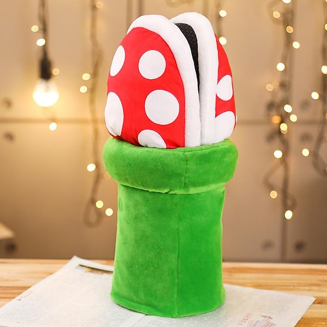  Mario Packun Flower Slippers Plush Cartoon Cute Gifts For Women's