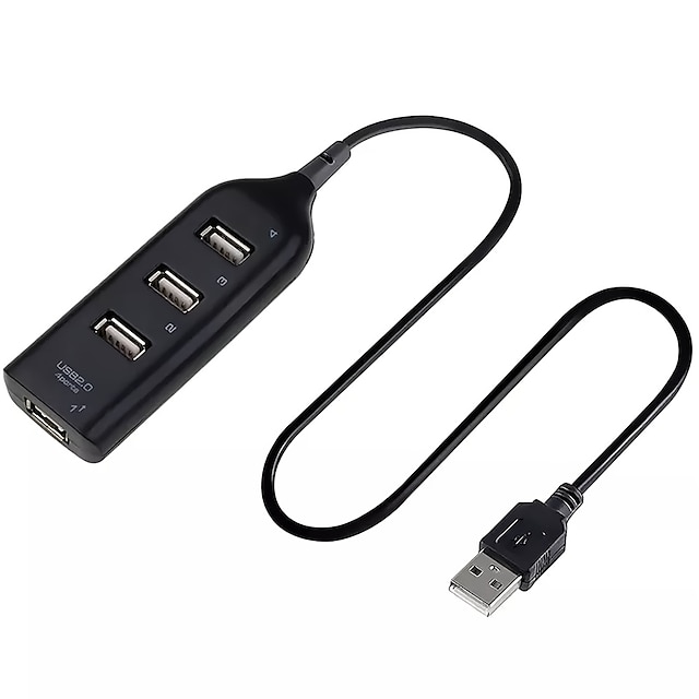  USB 2.0 רכזות 4 נמלים 4-IN-1 רכזת USB עם USB2.0*1 5V / 2A אספקת חשמל עבור מחשב נייד מחשב אישי