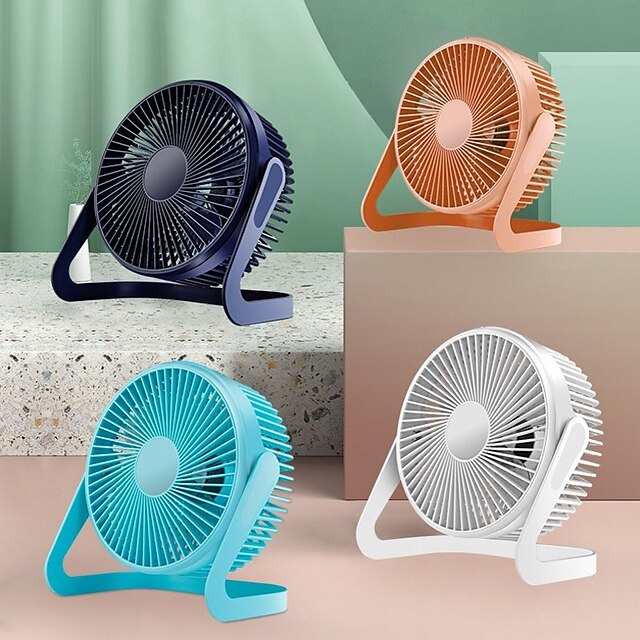 USB Mini Portable Fan Silent Student Dormitory Bedside Office Desktop Small Fan Home 5inch 2024